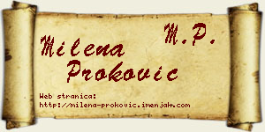 Milena Proković vizit kartica